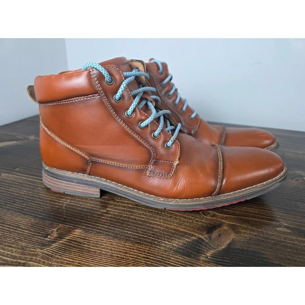 Arkbird Men's Boots Size 12 Brown Leather Oxford Lace Up Casual Mid Top Shoes